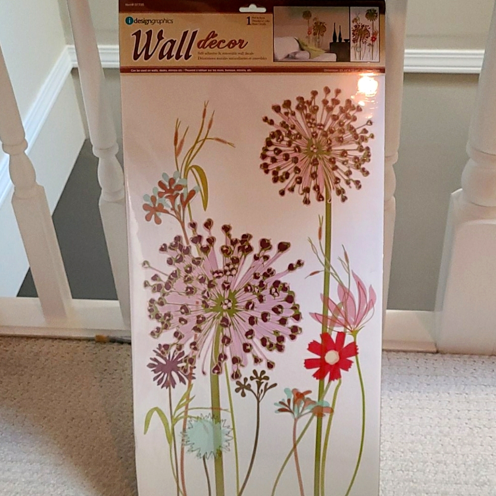 Flower self-adhesive wall decals